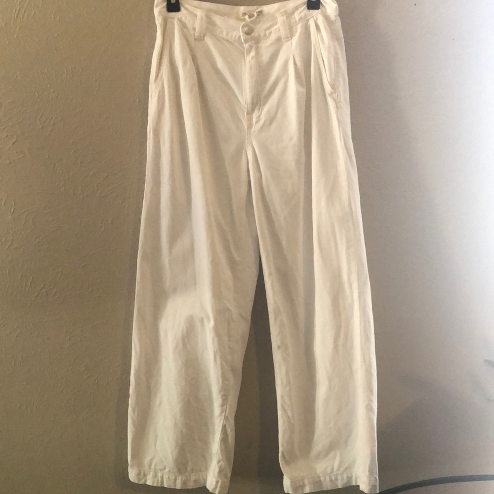 Madewell White Chinos High-Waisted Wide-Leg